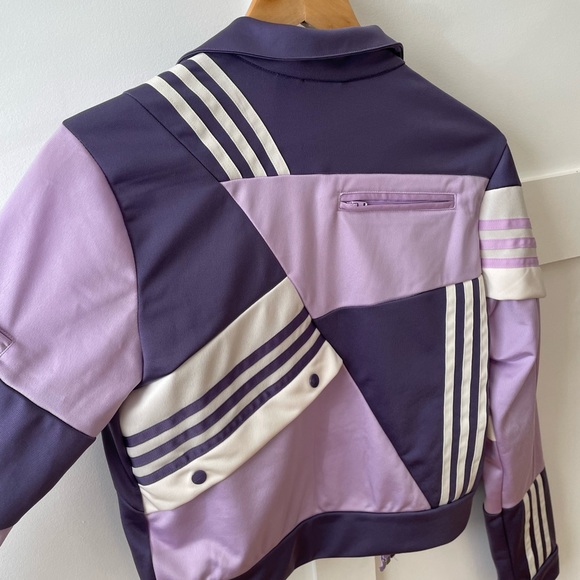 Adidas retro cropped purple zip sweatshirt - Picture 4 of 5